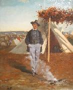 Winslow Homer Albert Post, oil on wood panel painting by Winslow Homer oil